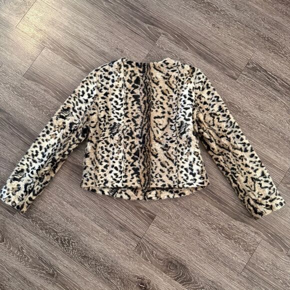 Express Faux Fur Leopard Coat - Picture 10 of 10